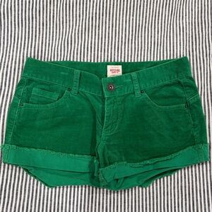 Mossimo Supply Co. Women's Corduroy Green Jean Shorts. Size 5.